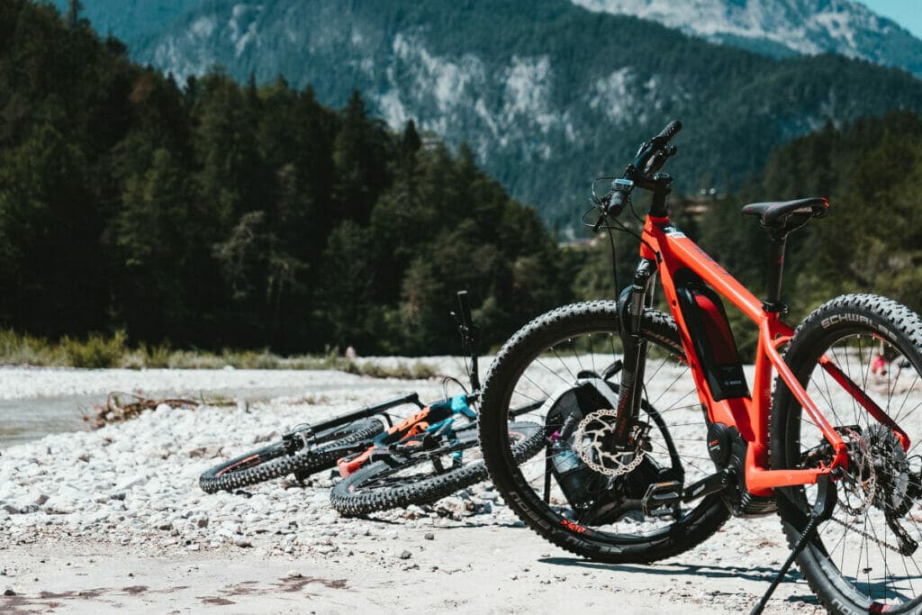 ebikes in countryside setting