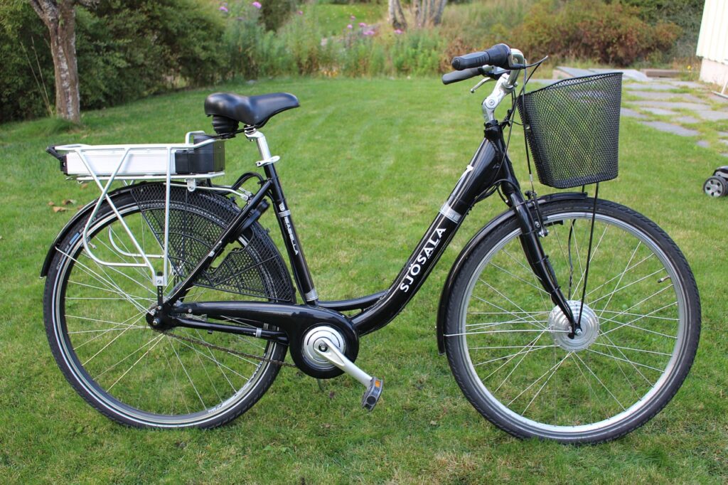 ebike in garden