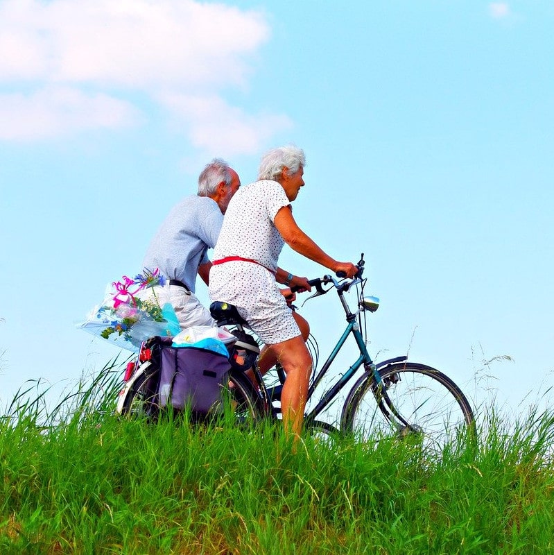Elderly Couple on Ebikes