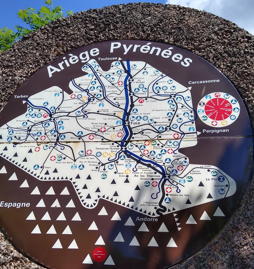 Ariege Pyrenees map
