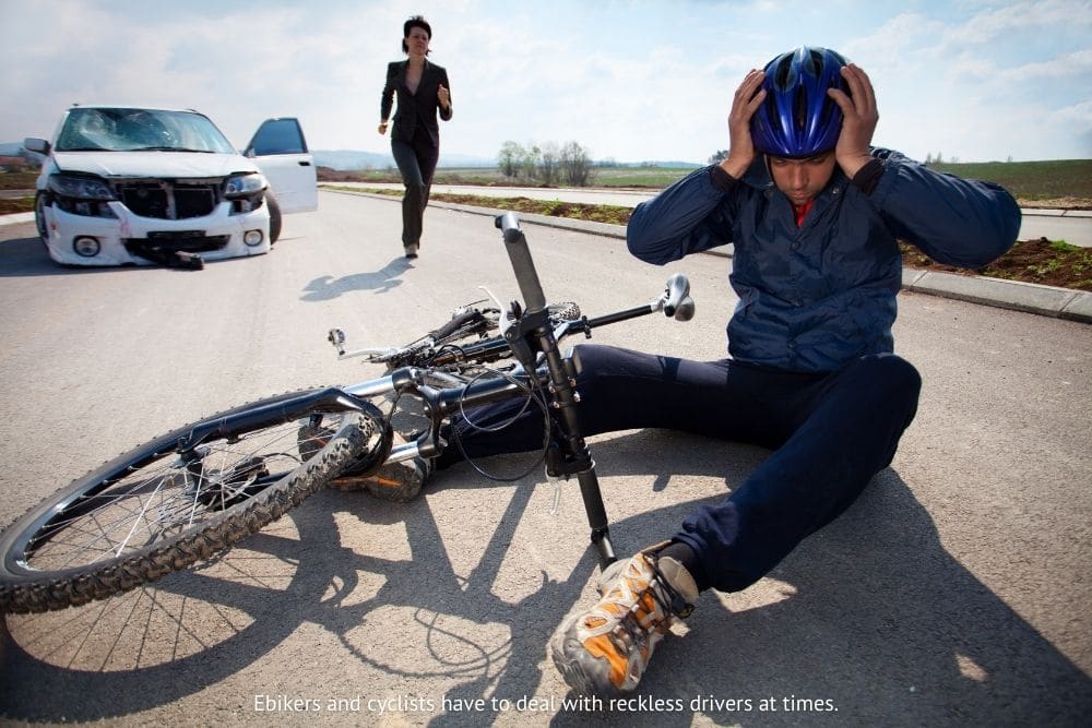 Ebike and car accident image