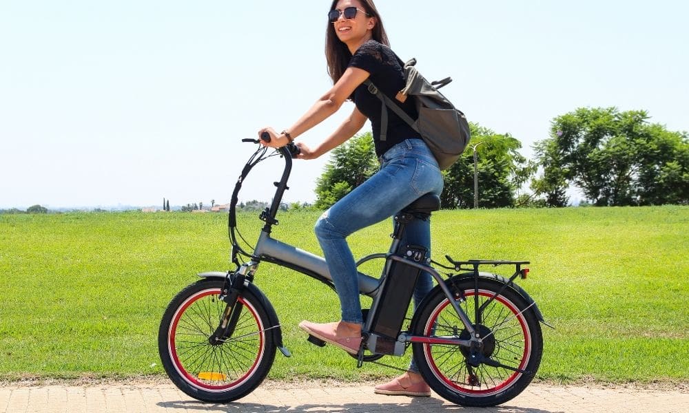 Girl out on her ebike