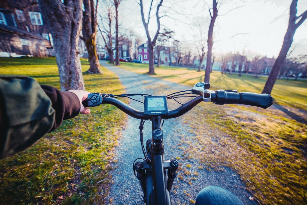 You can have great fun with an ebike in the park.