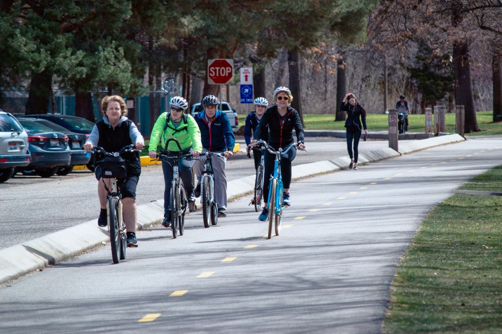 Cyclist wearing Hi Viz is more visible