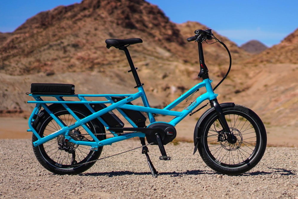 blue cargo ebike