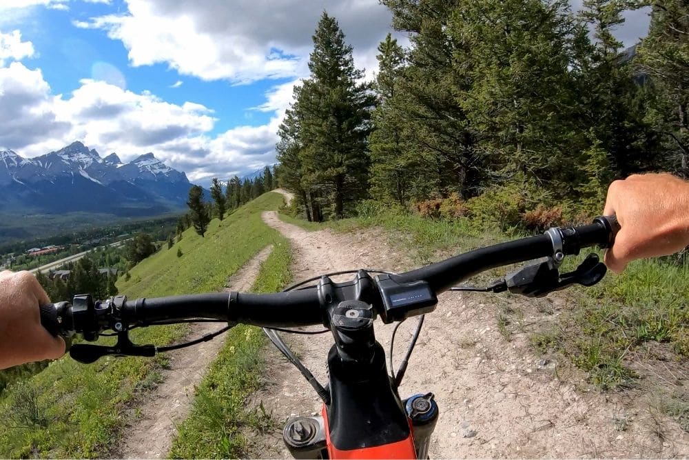 Electric Mountain Bike on dirt track