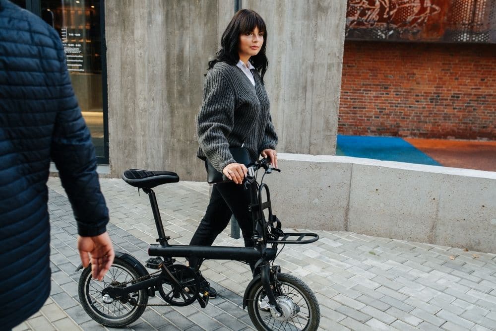 Commuter with a small wheeled ebike