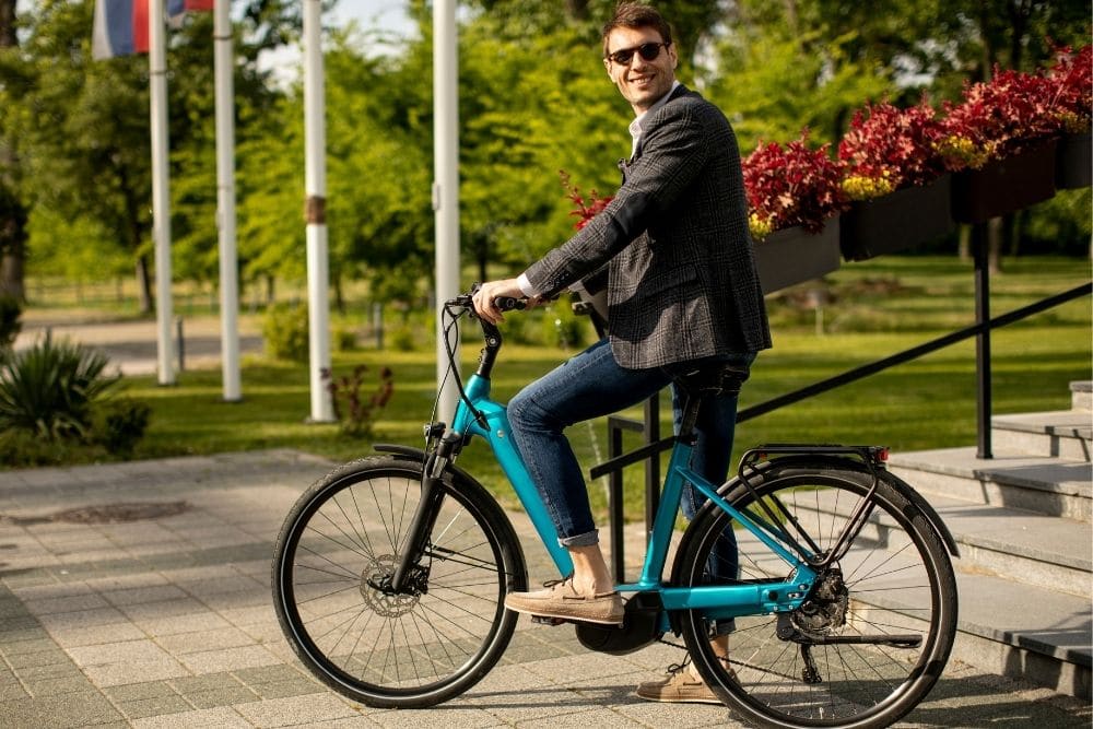 Man on an ebike