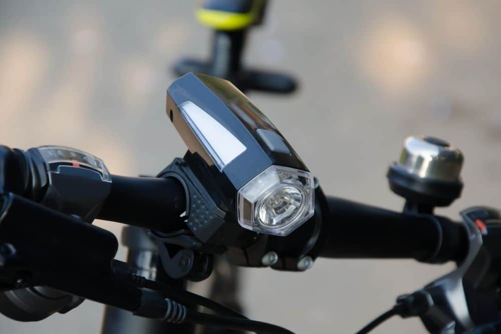 handlebar light helps you see where you are going
