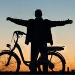 environmentalist with ebike